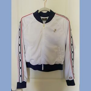 Champion White Track Jacket